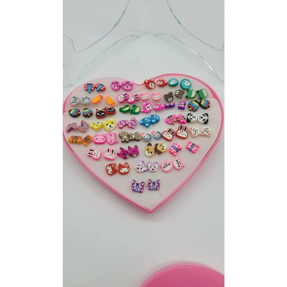 36 Pairs/Set Polymer Clay Stud Earring Sets Handmade Animal Shape B - Picture 1 of 6